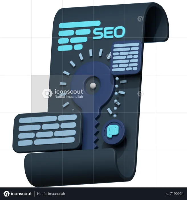 Seo Document  3D Icon