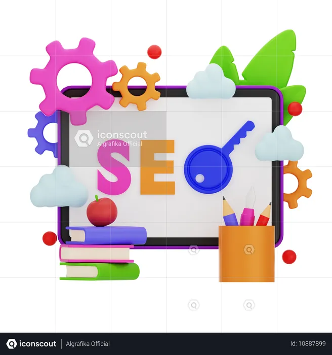 Seo Keyworder  3D Icon