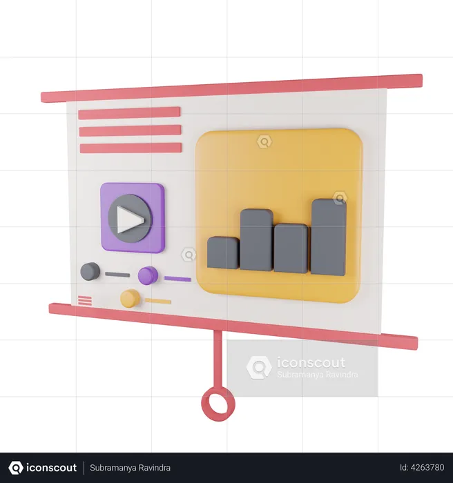 Seo Marketing Presentation  3D Illustration