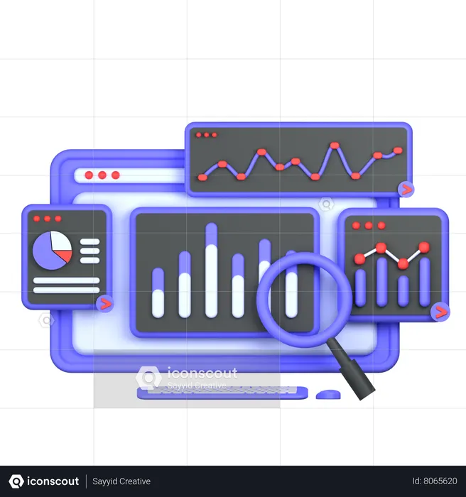 Surveillance du référencement  3D Illustration