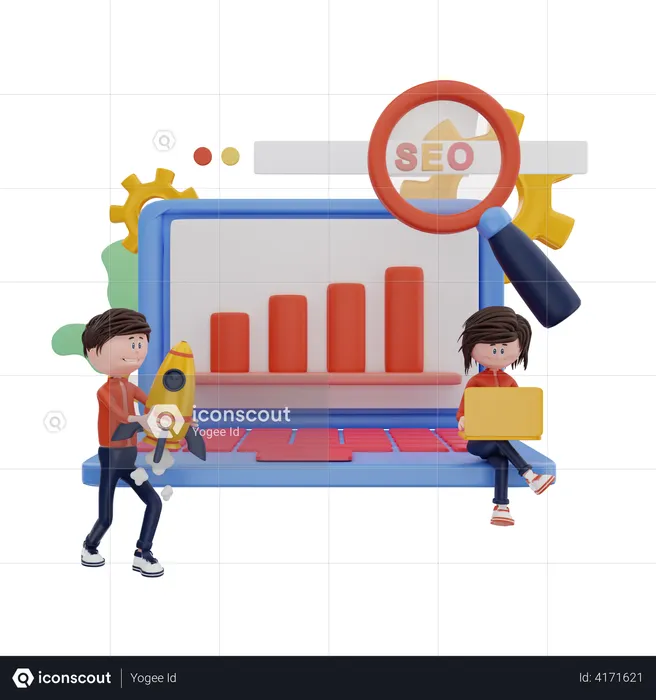 Seo Optimierung  3D Illustration