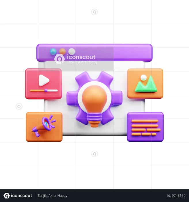 SEO 최적화  3D Icon