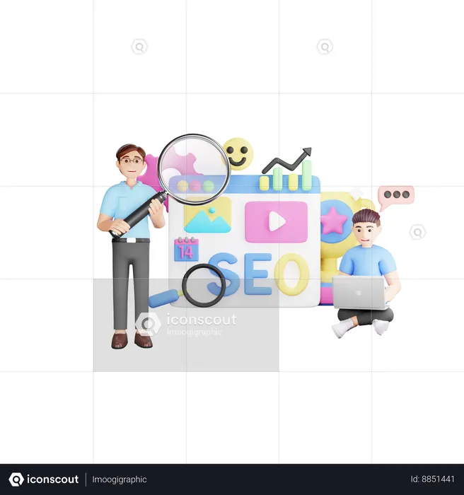 Seo Optimization  3D Illustration
