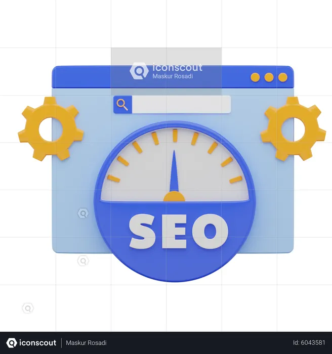 Seo Page Speed Performance  3D Icon