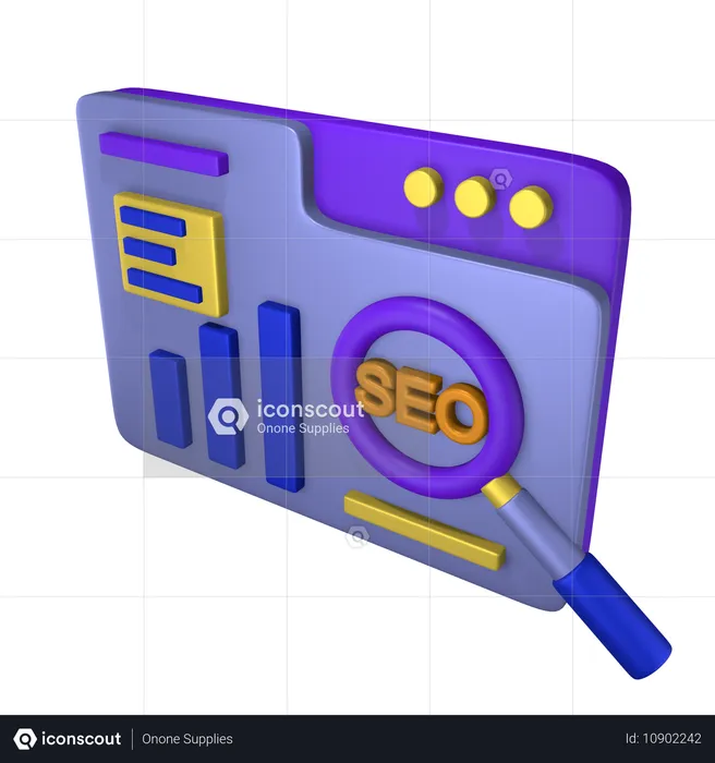 SEOリサーチ  3D Icon