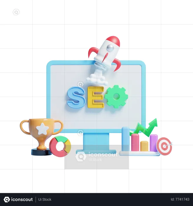 Seo Startup  3D Icon