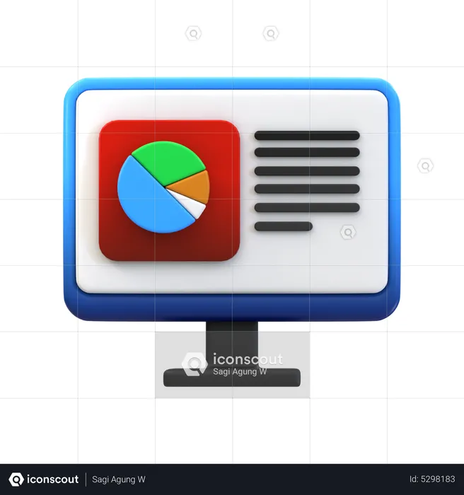Seo Statistric Report  3D Icon