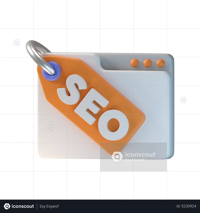 Seo Tag  3D Icon