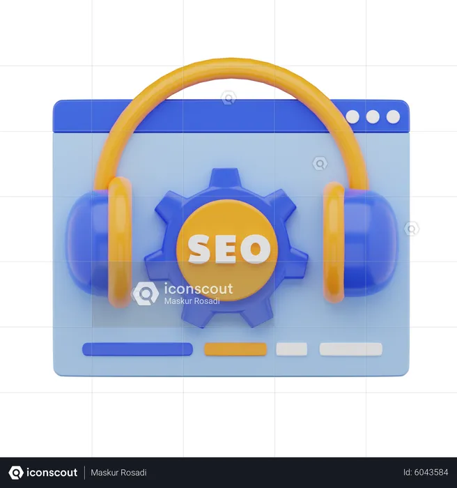 Seo Technical Support  3D Icon