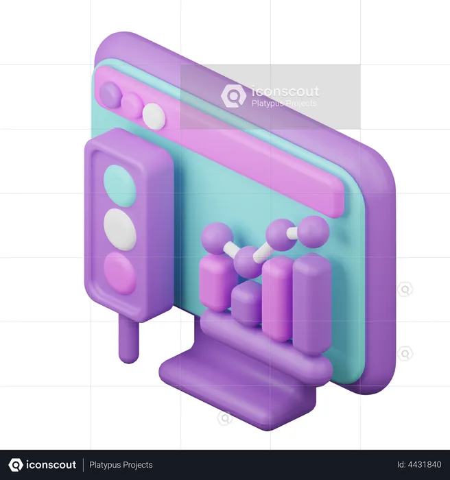 Trafic de référencement  3D Illustration