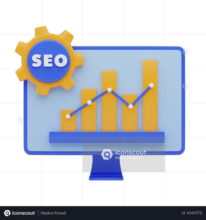 Crecimiento del tráfico SEO  3D Icon