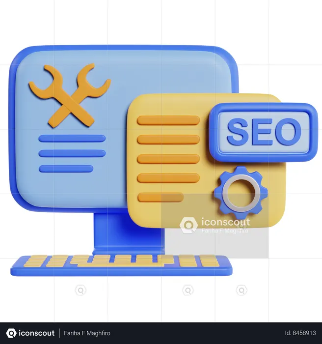 Seo Web Settings  3D Icon