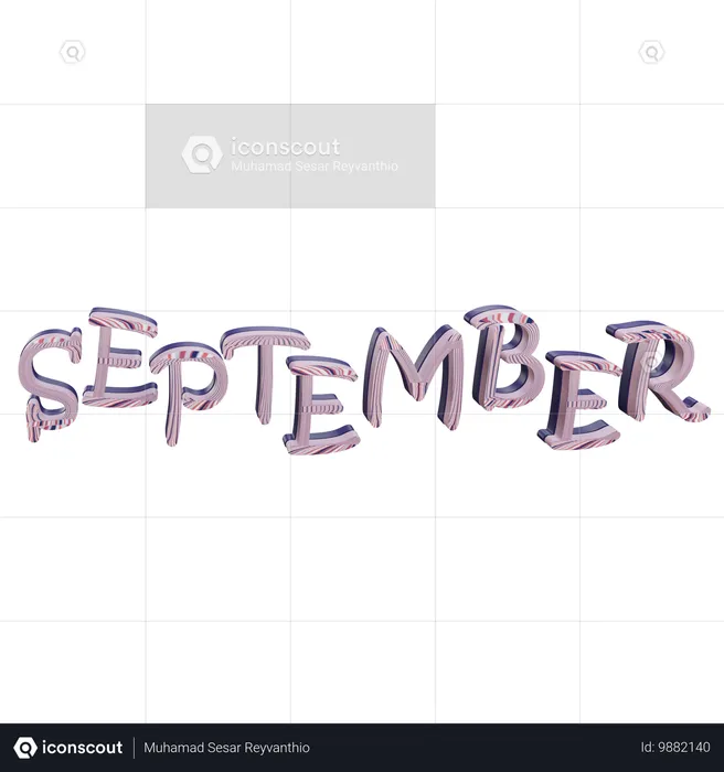 September  3D Icon