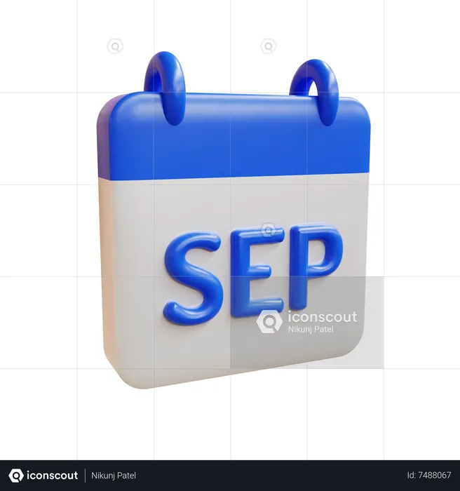 September  3D Icon