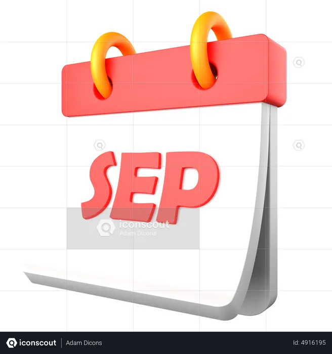 September  3D Icon