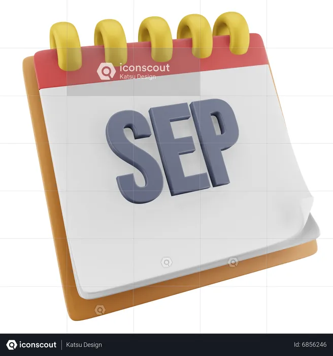 September Month  3D Icon
