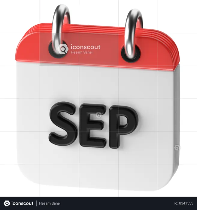 Septiembre  3D Icon