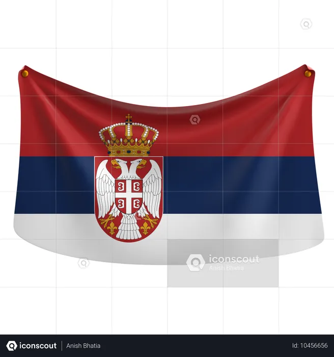 Serbia Flag 3D Icon