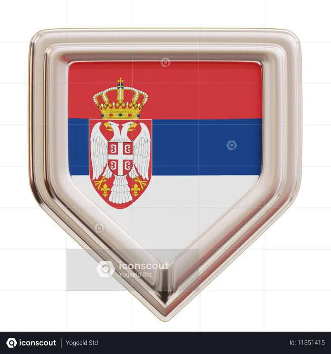 Serbia Flag 3D Icon