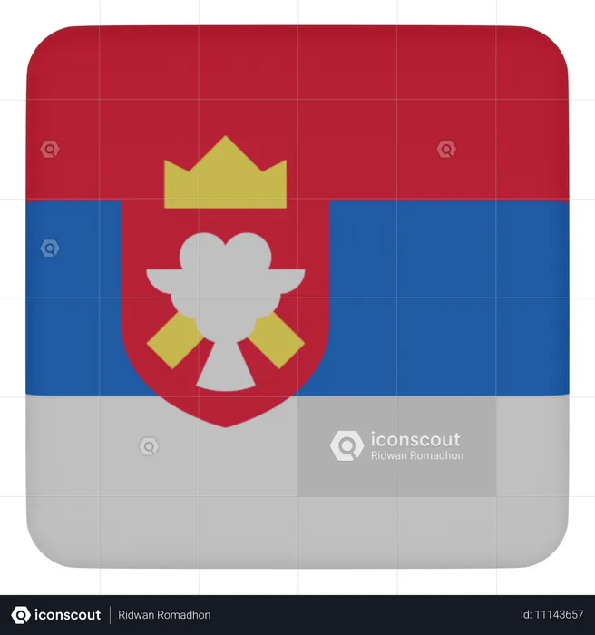 Serbia Flag 3D Icon