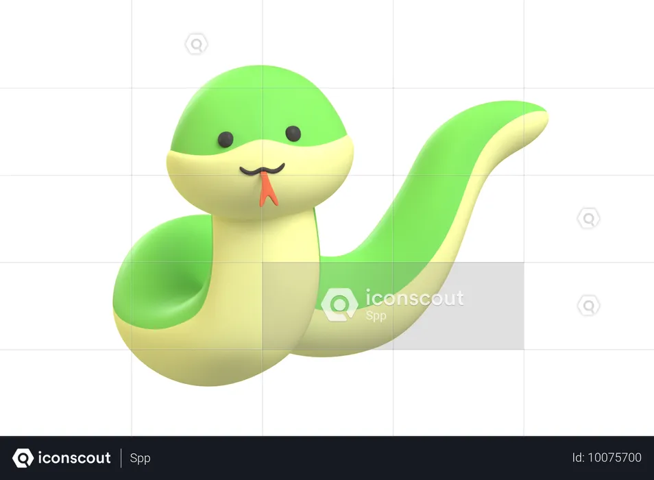 Serpiente  3D Icon