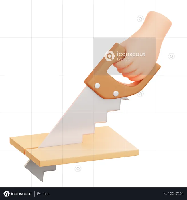 Serras de madeira  3D Icon