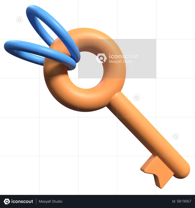 Clé de verouillage  3D Icon