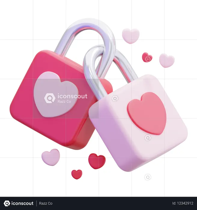Serrure d'amour  3D Icon