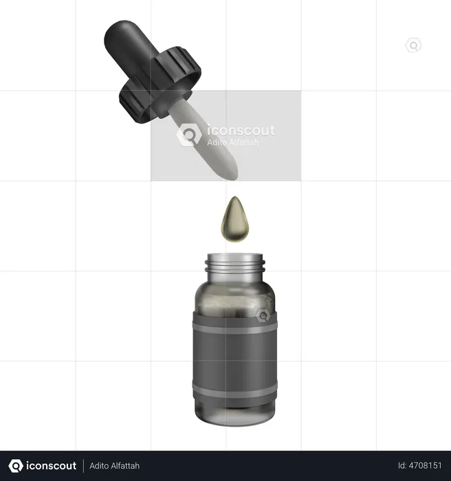 Serum Bottle  3D Illustration