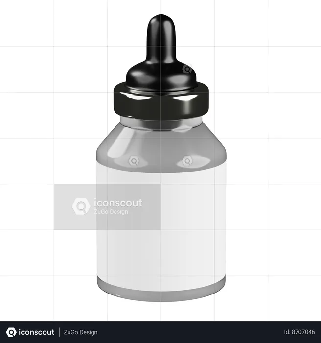 Serum Bottle Packaging  3D Icon