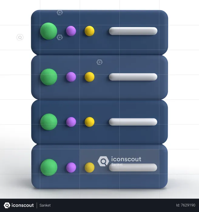 Server  3D Icon