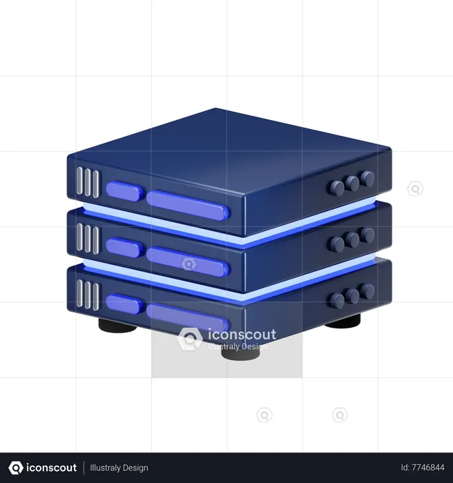 Server  3D Icon