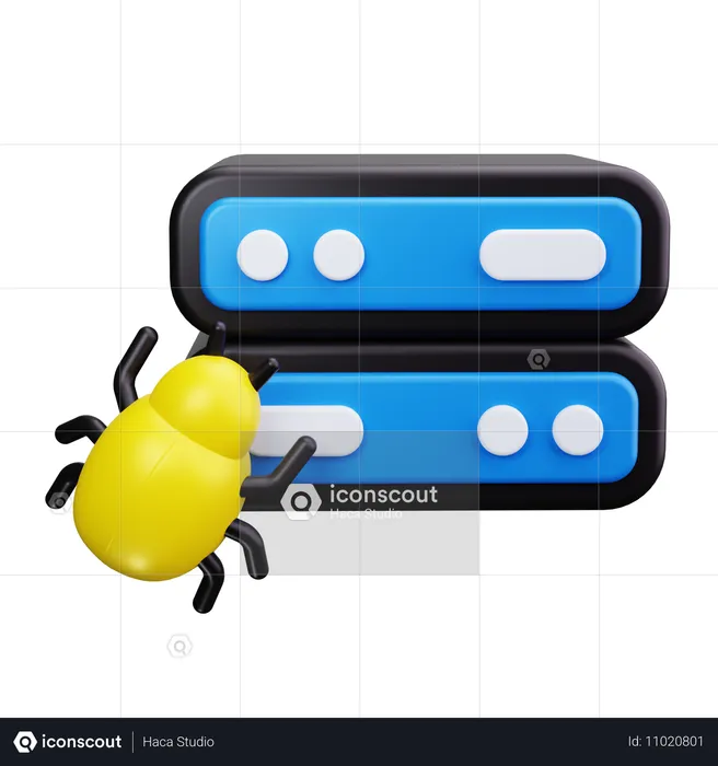 Server Bug  3D Icon