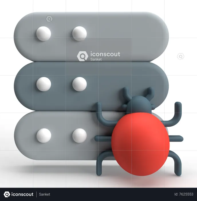 Server Bug  3D Icon