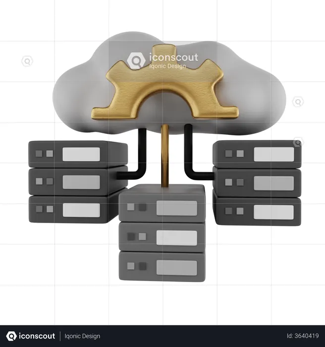 Server Configuration  3D Icon