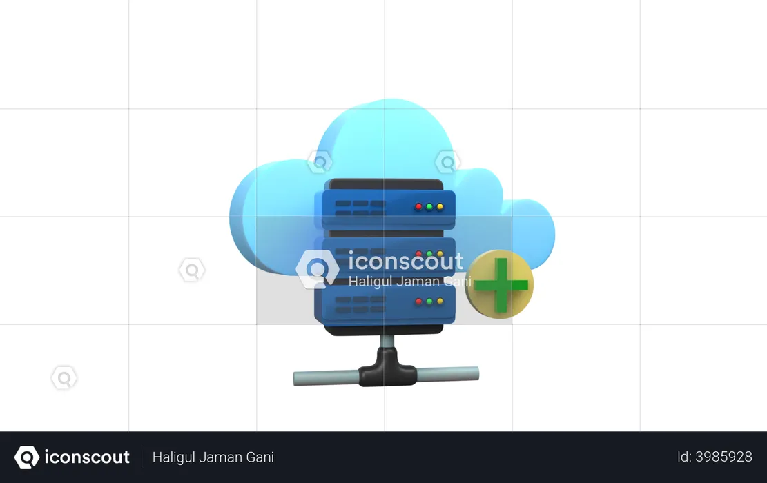 Server connection  3D Illustration