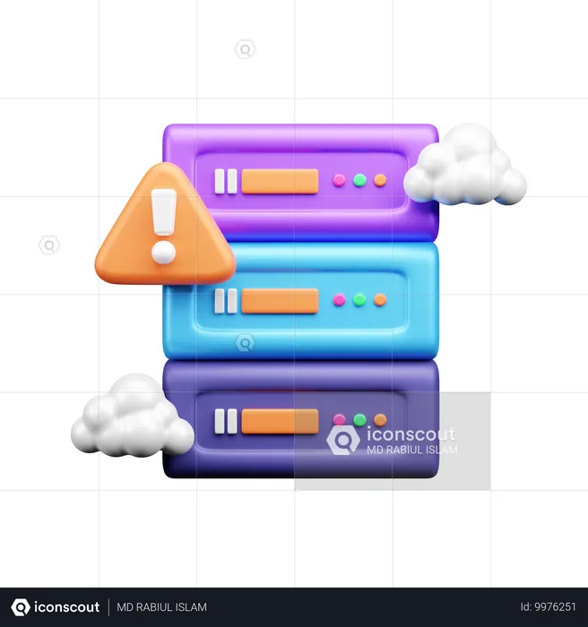 Server connection error  3D Icon