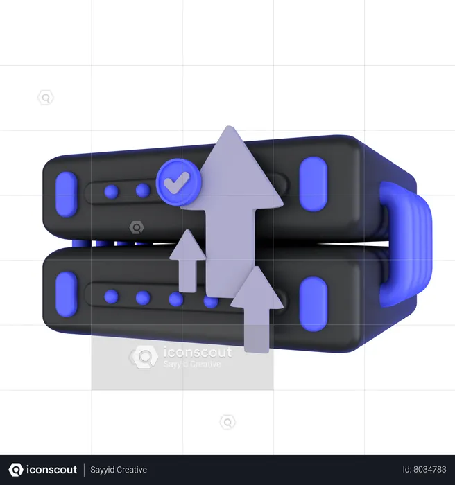 Server Data Upload  3D Icon