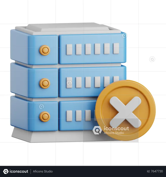Server Disconnected  3D Icon