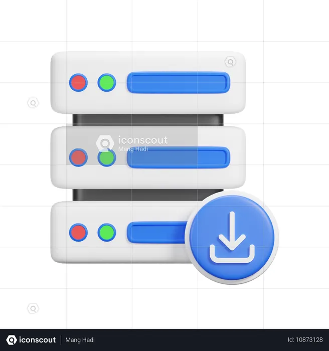 Server-Download  3D Icon