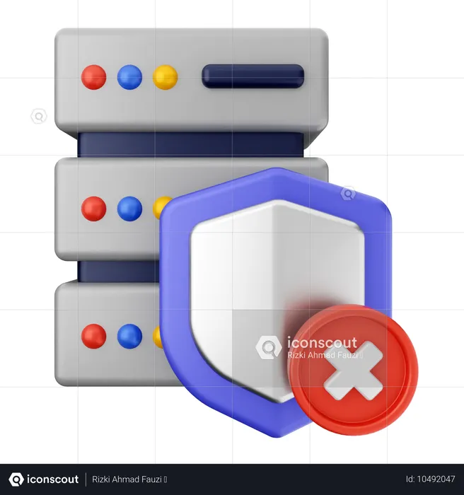 サーバー インターネット セキュリティ  3D Icon