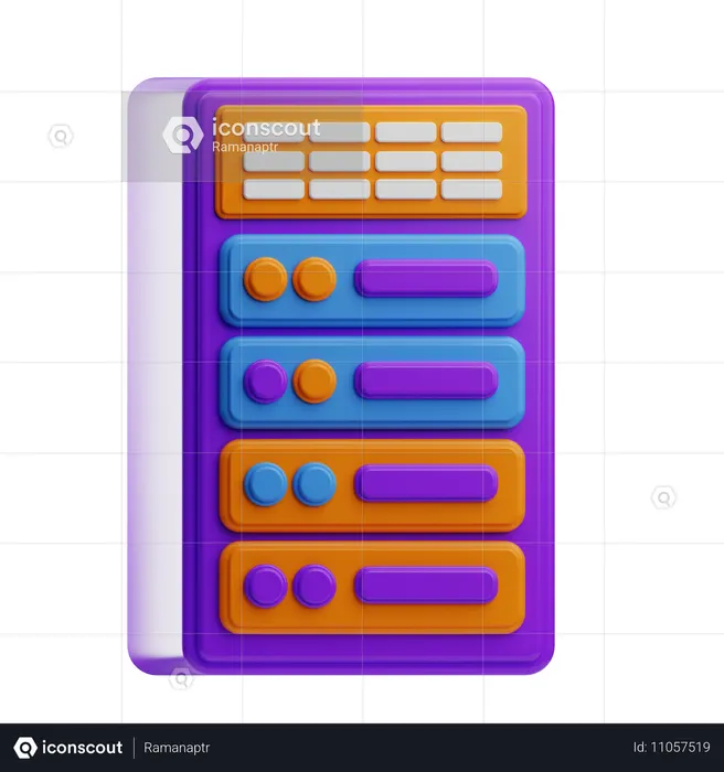 Server Internet Security  3D Icon