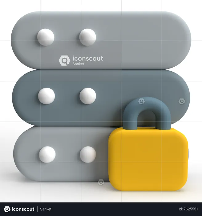 Server Lock  3D Icon