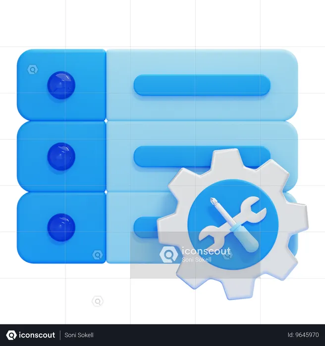 Server Maintenance  3D Icon