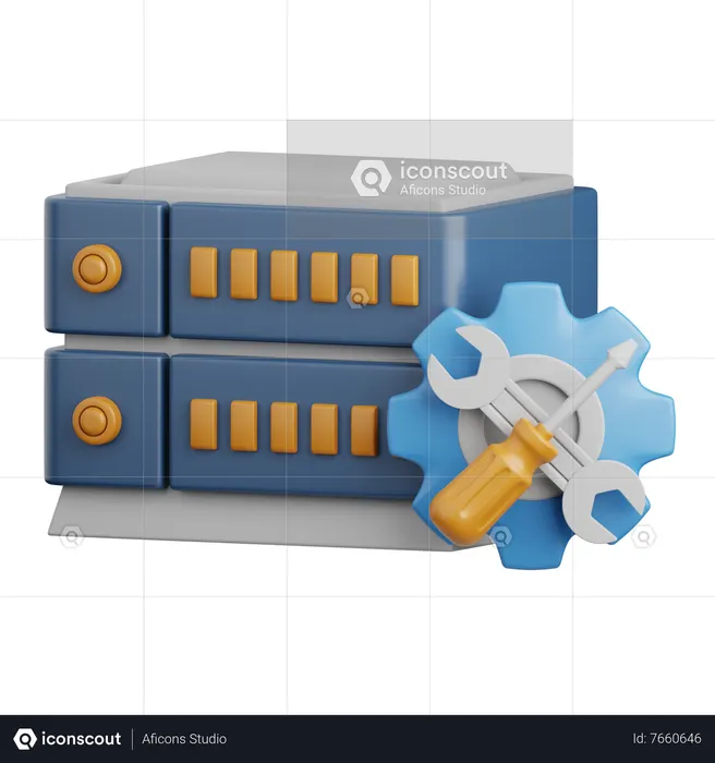 Server Maintenance  3D Icon