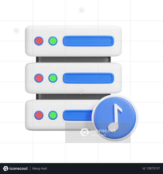 Server Music  3D Icon