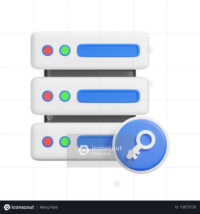 Server Password  3D Icon