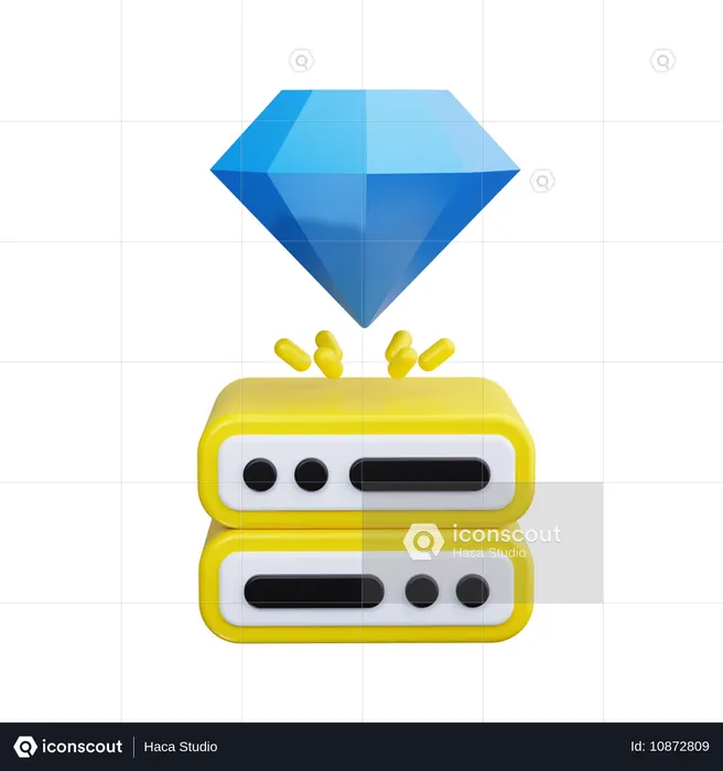 서버 프리미엄  3D Icon