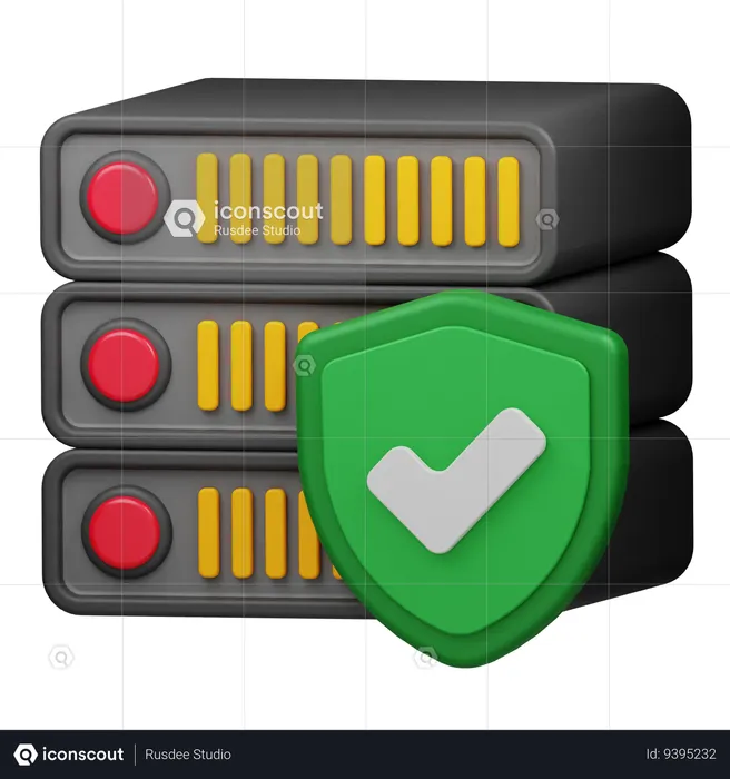 Server Protection  3D Icon