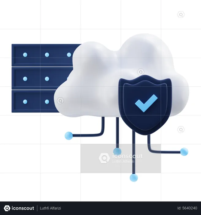 Server Protection  3D Icon